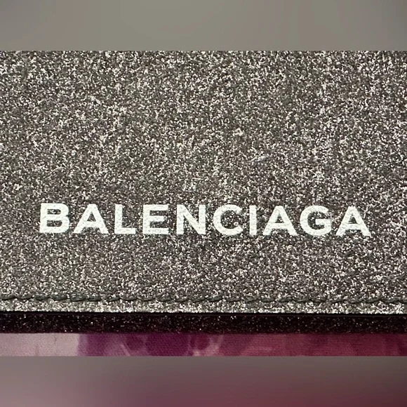 Balenciaga Silver Glitter Wallet/Clutch (NWOT; Silver/Gray) - Picture 2 of 12